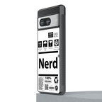 nerd white label back phone cover | glass case for Google Pixel 8