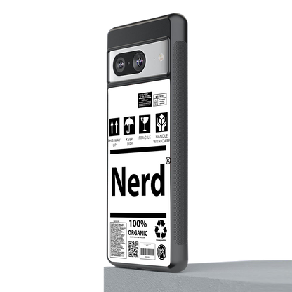nerd white label back phone cover | glass case for Google Pixel 8