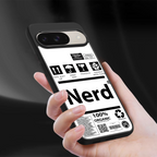 nerd white label back phone cover | glass case for google pixel 9