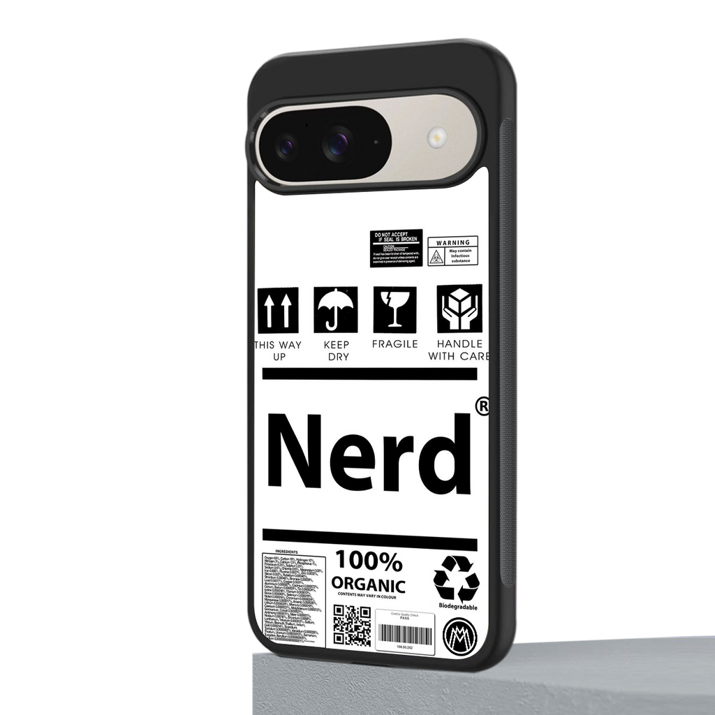 nerd white label back phone cover | glass case for google pixel 9