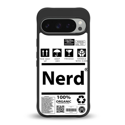 nerd white label back phone cover | glass case for google pixel 9 pro xl