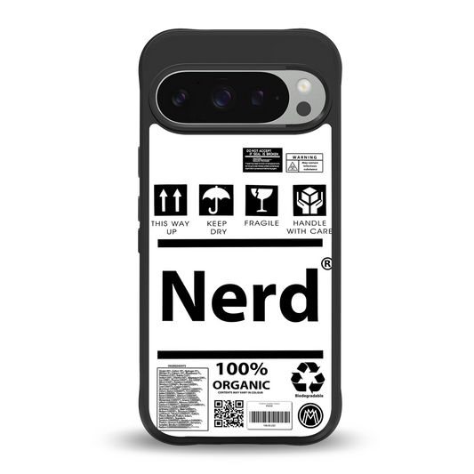 nerd white label back phone cover | glass case for google pixel 9 pro xl