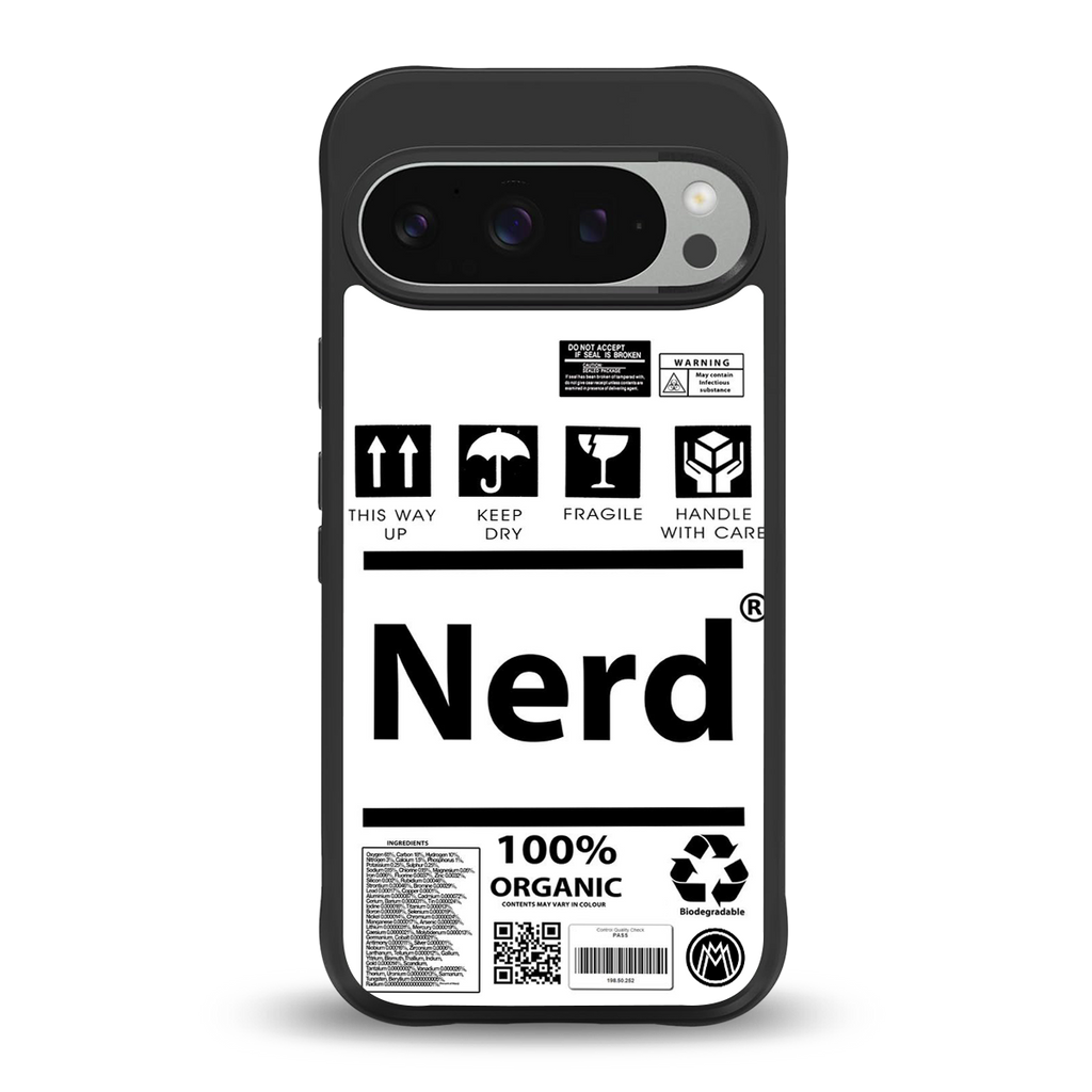 nerd white label back phone cover | glass case for google pixel 9 pro
