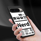 nerd white label back phone cover | glass case for google pixel 9 pro
