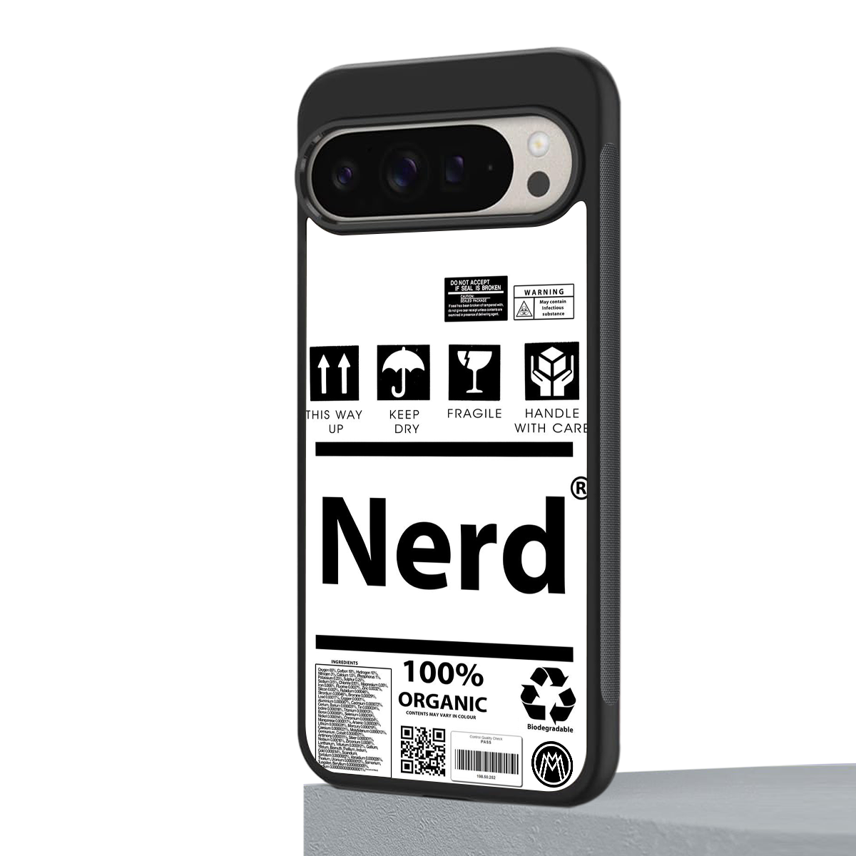 nerd white label back phone cover | glass case for google pixel 9 pro xl