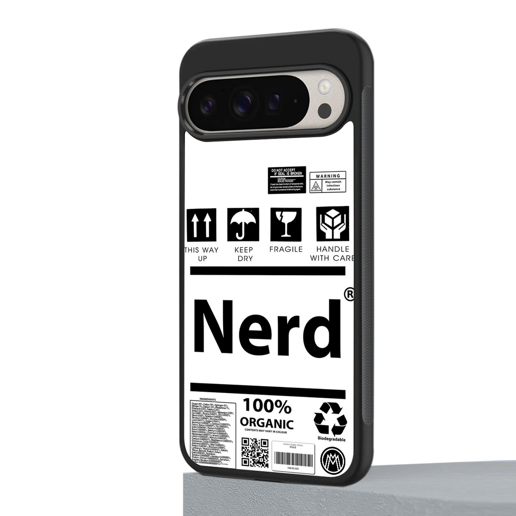nerd white label back phone cover | glass case for google pixel 9 pro