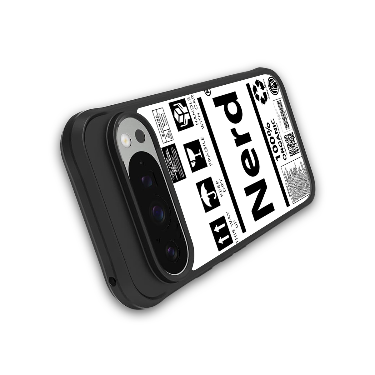 nerd white label back phone cover | glass case for google pixel 9 pro xl
