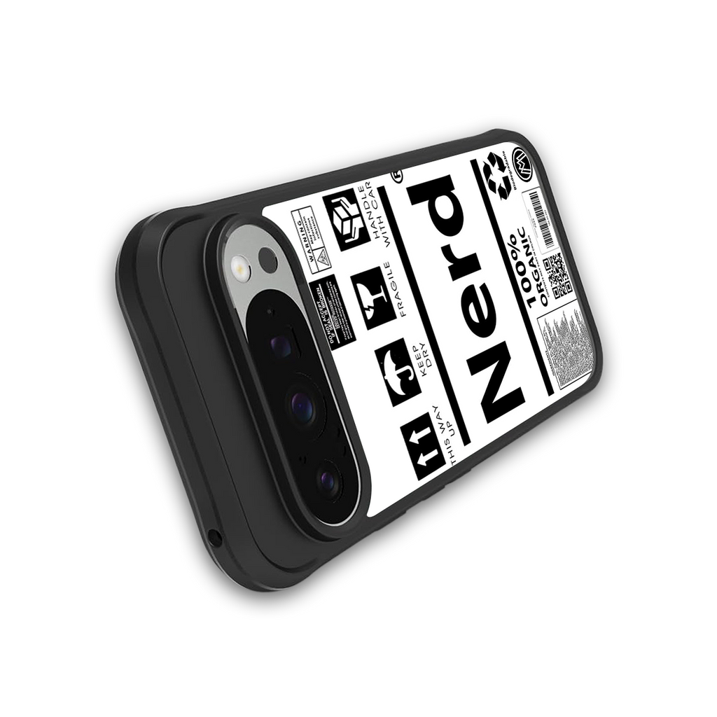 nerd white label back phone cover | glass case for google pixel 9 pro