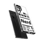 nerd white label back phone cover | glass case for samsung galaxy s23 ultra