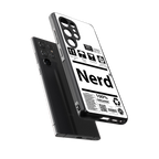nerd white label back phone cover | glass case for samsung galaxy s25 ultra