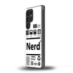 nerd white label back phone cover | glass case for samsung galaxy s25 ultra