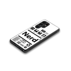 nerd white label back phone cover | glass case for samsung galaxy s25 ultra