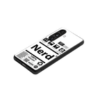 nerd white label back phone cover | glass case for samsung galaxy s23 plus
