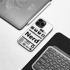 nerd white label back phone cover | glass case for google pixel 9