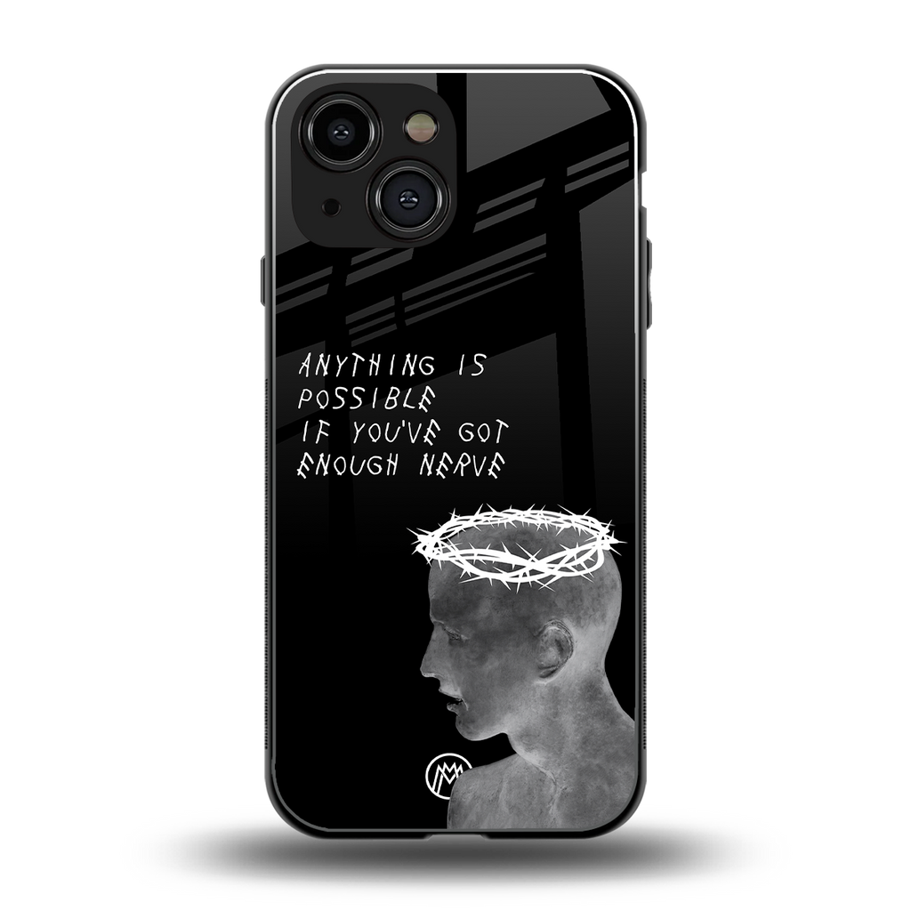 nerve back phone cover | glass case for iphone 13 mini