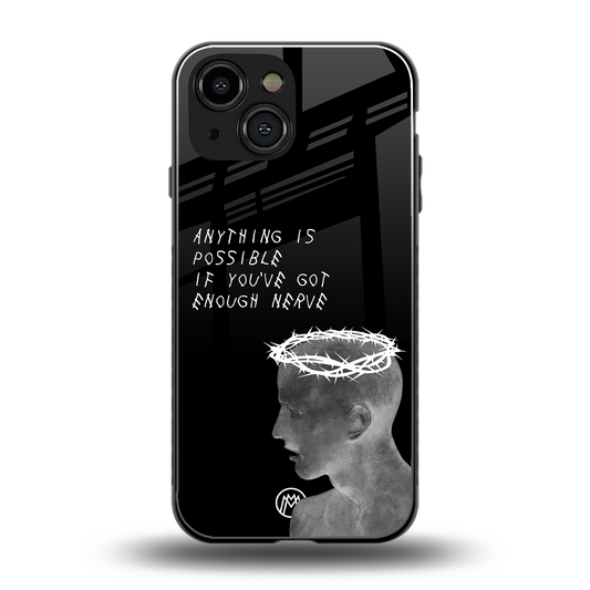 nerve back phone cover | glass case for iphone 13 mini