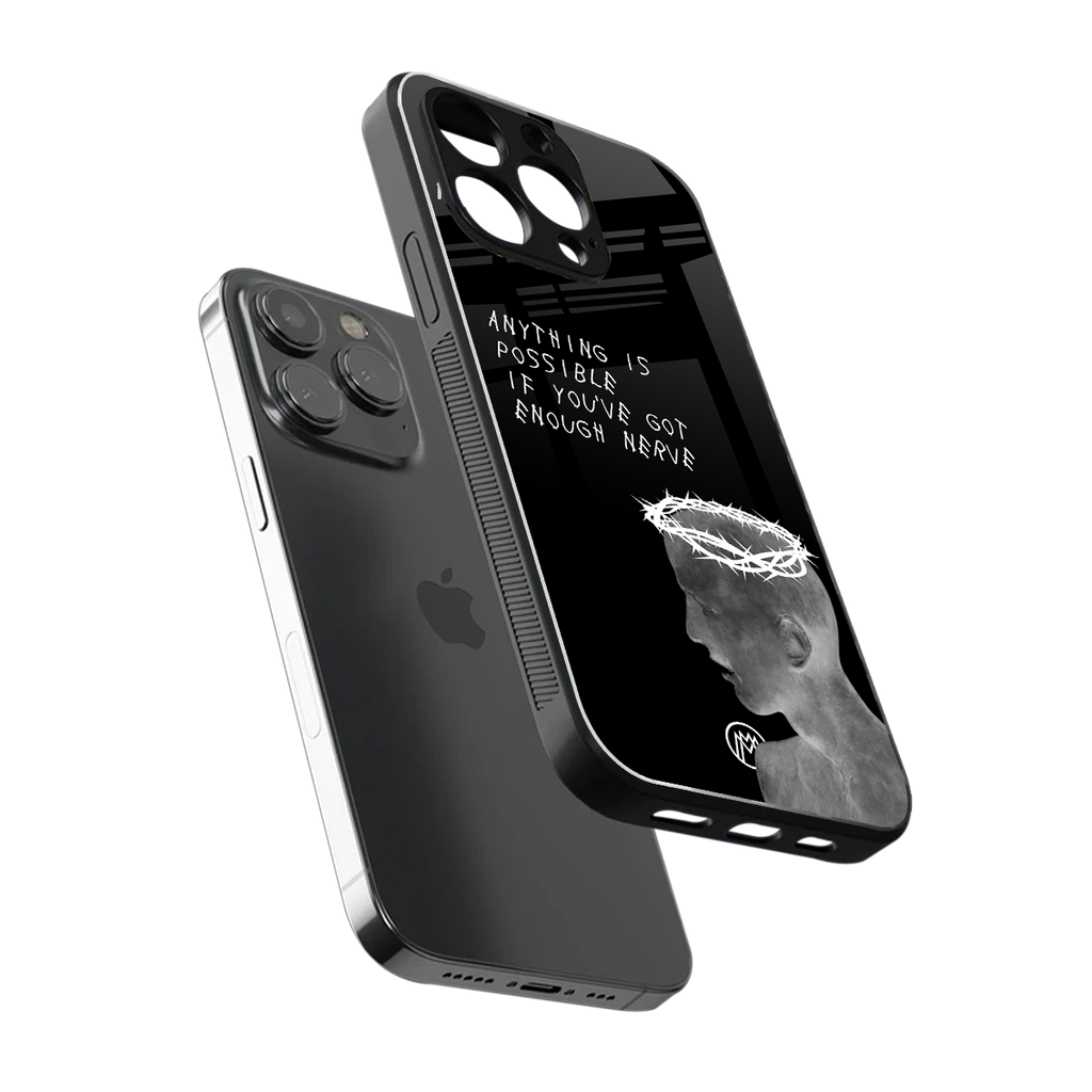 nerve back phone cover | glass case for iphone 13 pro max
