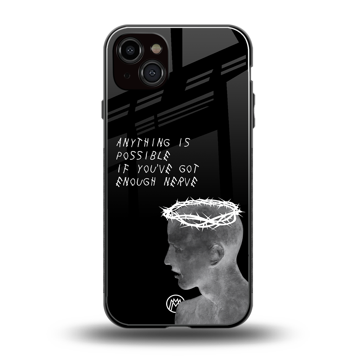 nerve back phone cover | glass case for iphone 15 plus