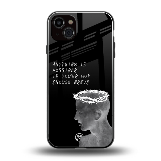 nerve back phone cover | glass case for iphone 15 plus