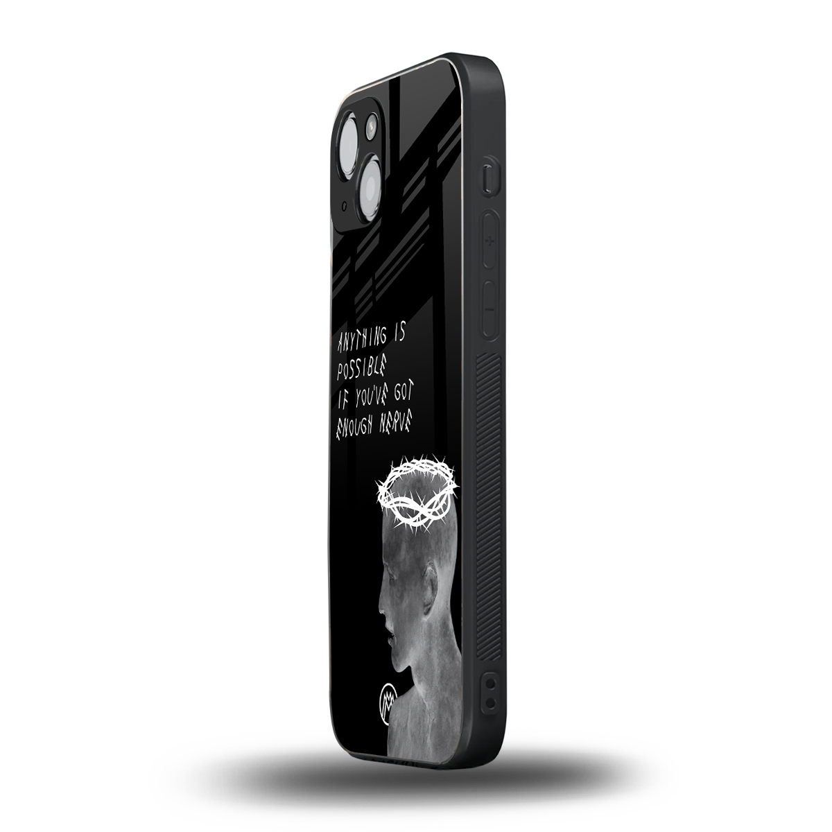 nerve back phone cover | glass case for iphone 15 plus