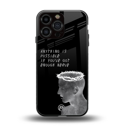 nerve back phone cover | glass case for iphone 14 pro max