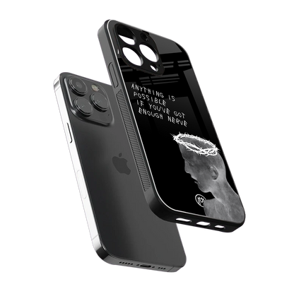 nerve back phone cover | glass case for iphone 14 pro max