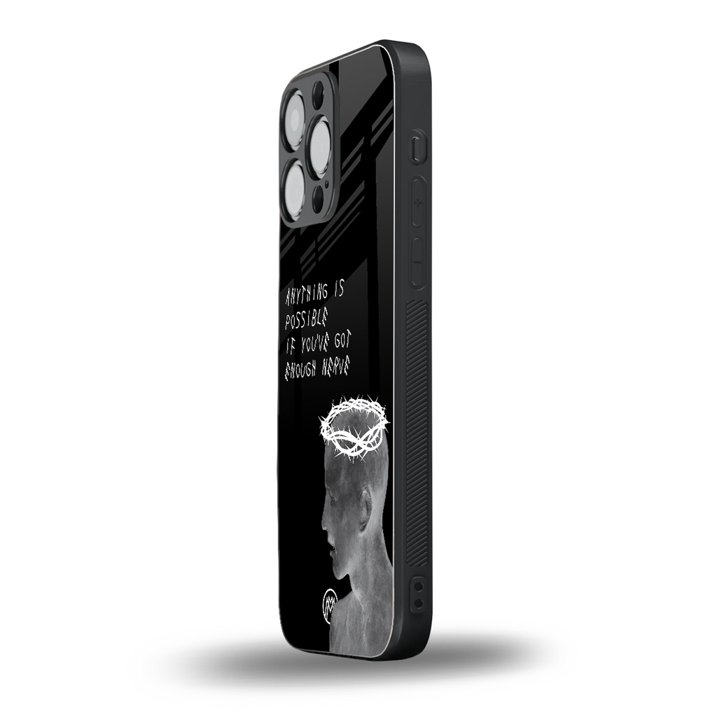 nerve back phone cover | glass case for iphone 15 pro max