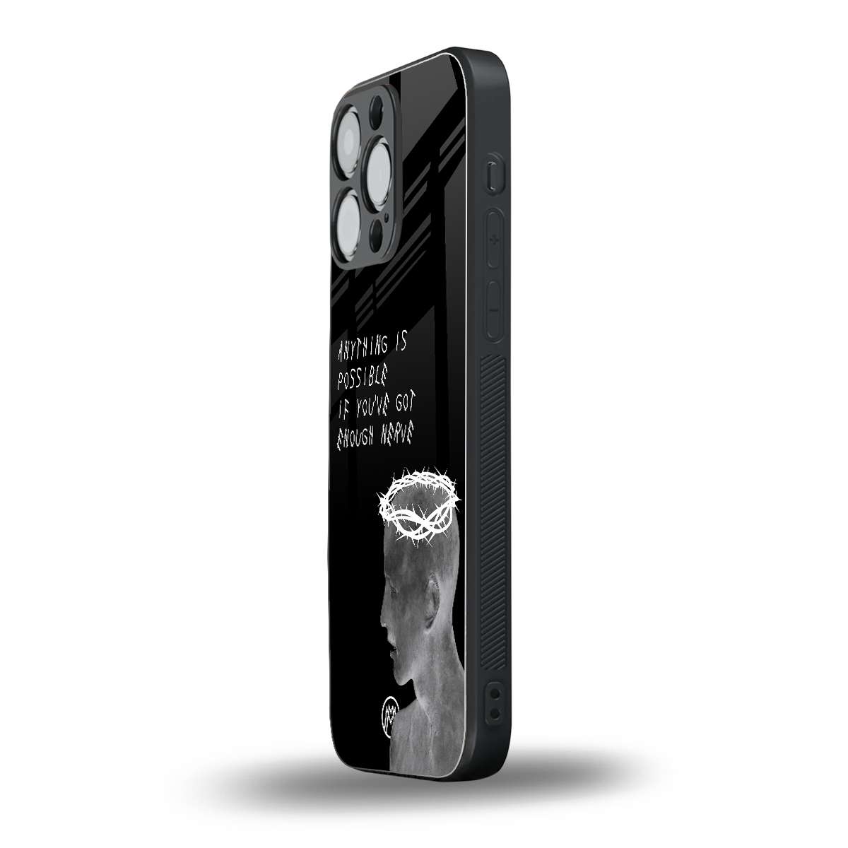 nerve back phone cover | glass case for iphone 15 pro max