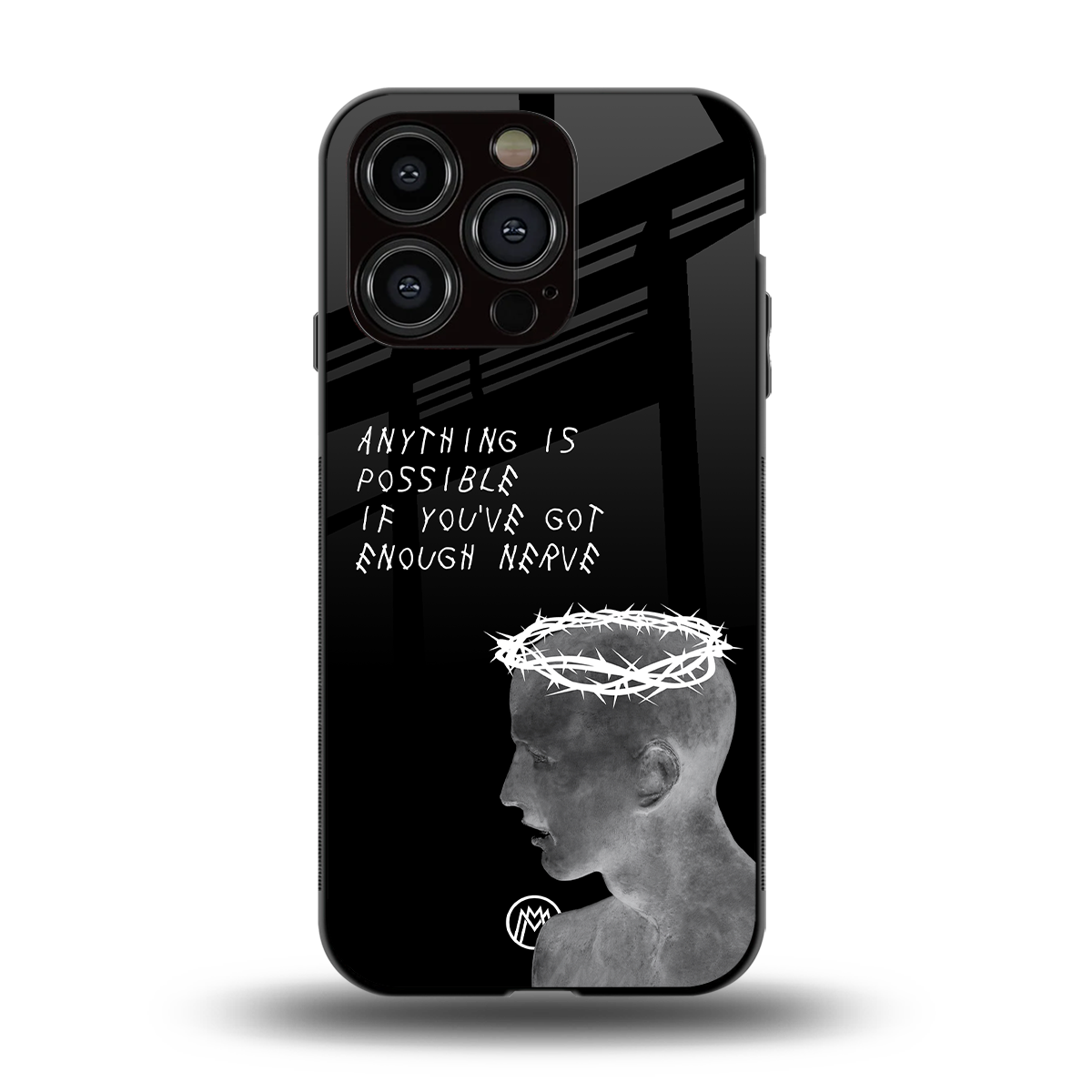 nerve back phone cover | glass case for iphone 15 pro
