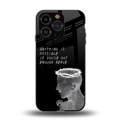 nerve back phone cover | glass case for iphone 14 pro