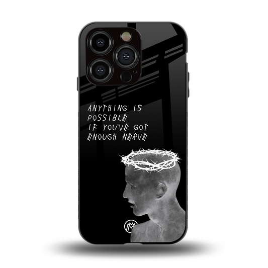 nerve back phone cover | glass case for iphone 14 pro