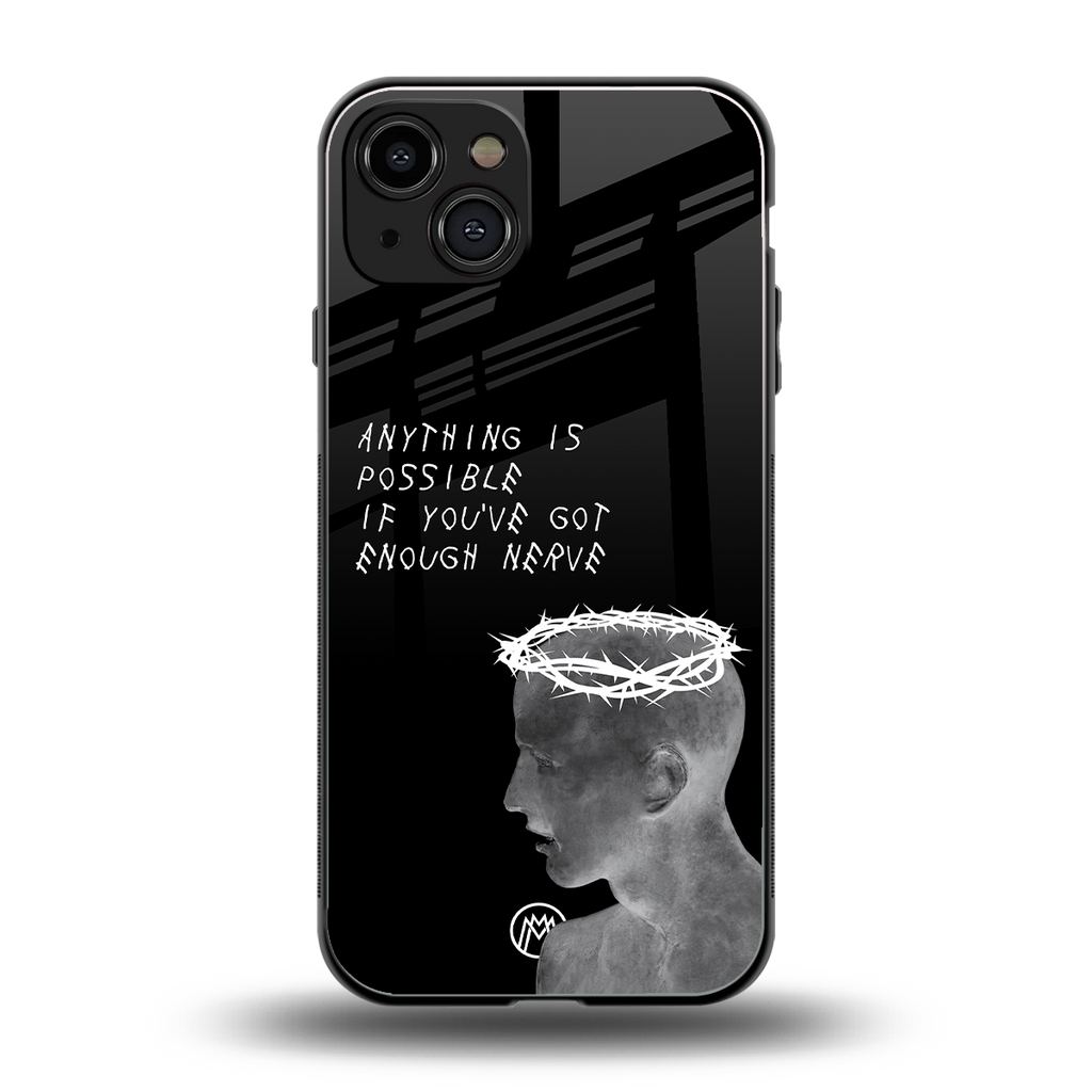 nerve back phone cover | glass case for iphone 15