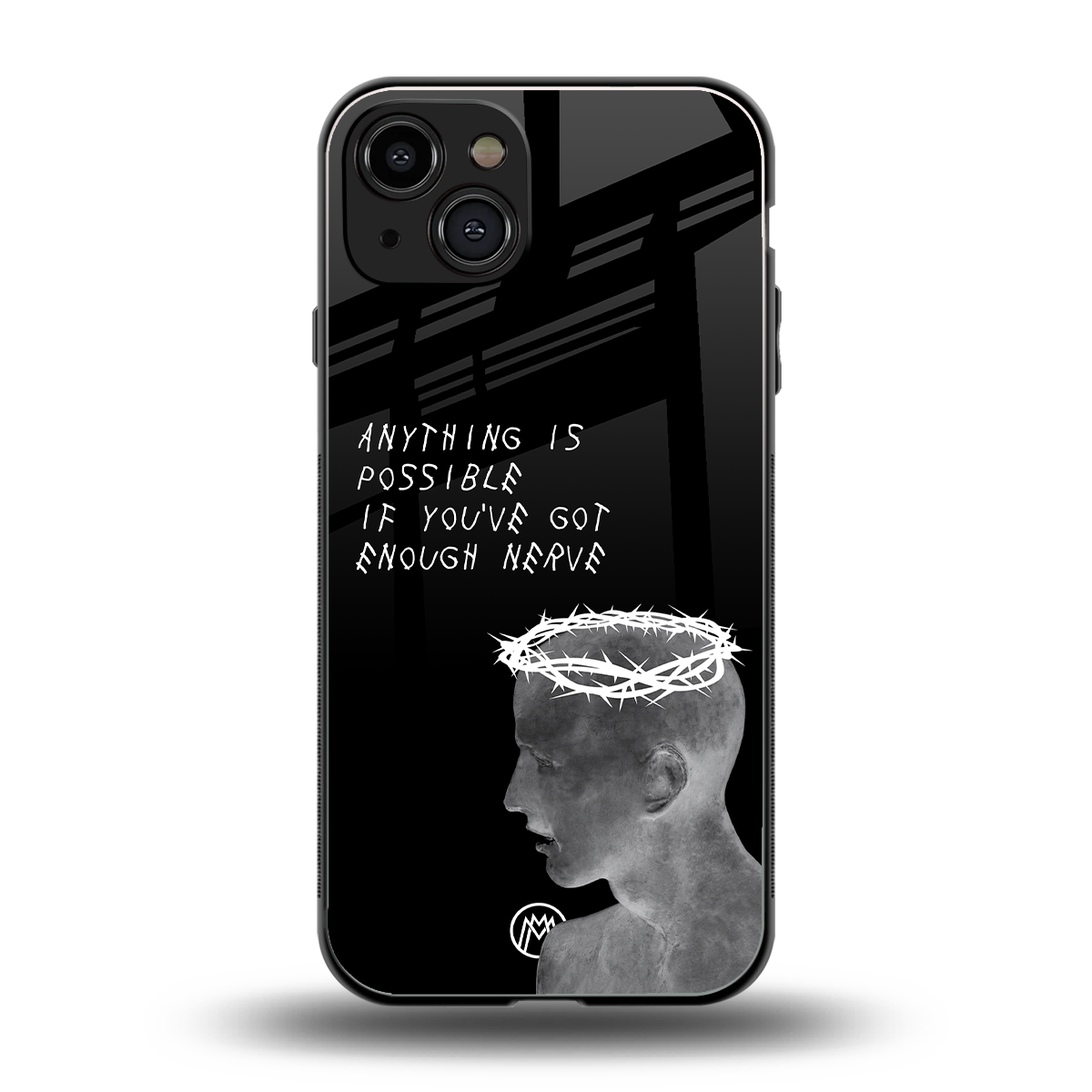 nerve back phone cover | glass case for iphone 15