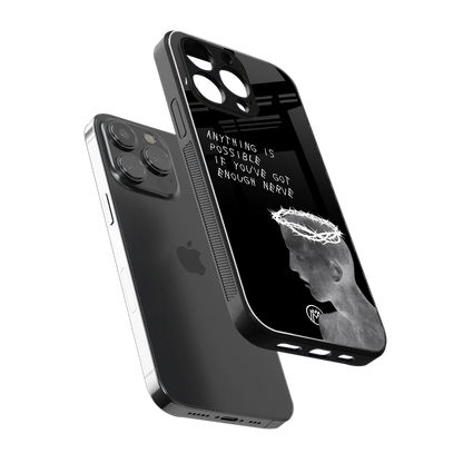 nerve back phone cover | glass case for iphone 14 pro