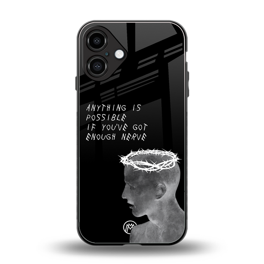 nerve back phone cover | glass case for iphone 16 plus