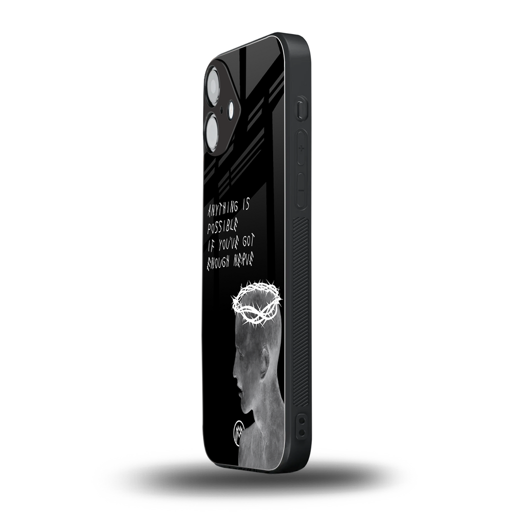 nerve back phone cover | glass case for iphone 16 plus