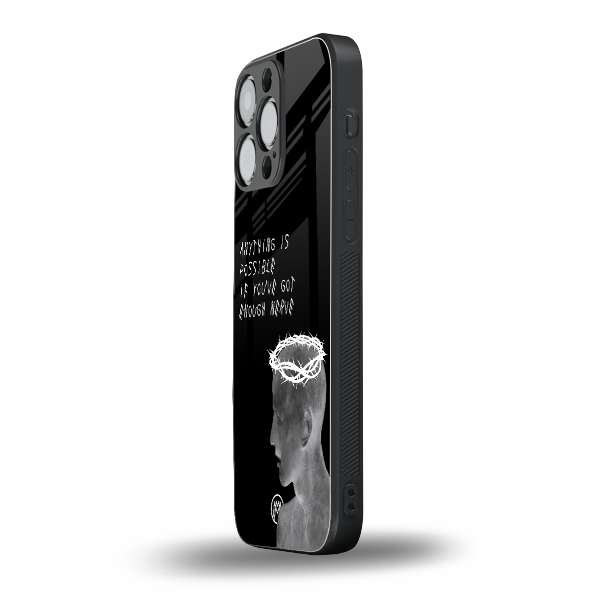 nerve back phone cover | glass case for iphone 16 pro max