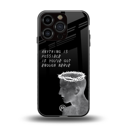 nerve back phone cover | glass case for iphone 16 pro