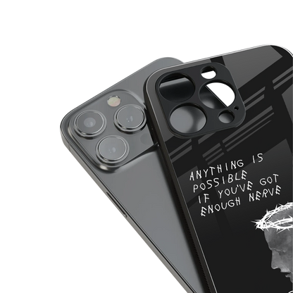 nerve back phone cover | glass case for iphone 14 pro max