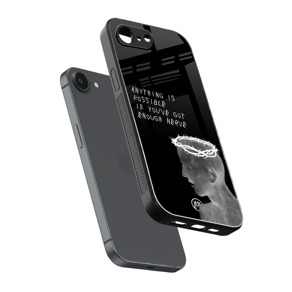 nerve back phone cover | glass case for iphone 16e