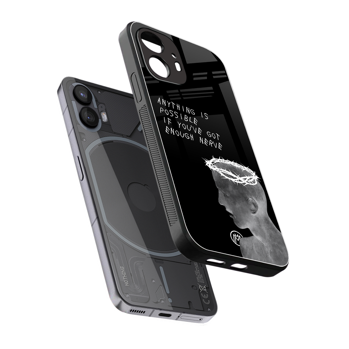 nerve back phone cover | glass case for nothing phone 2