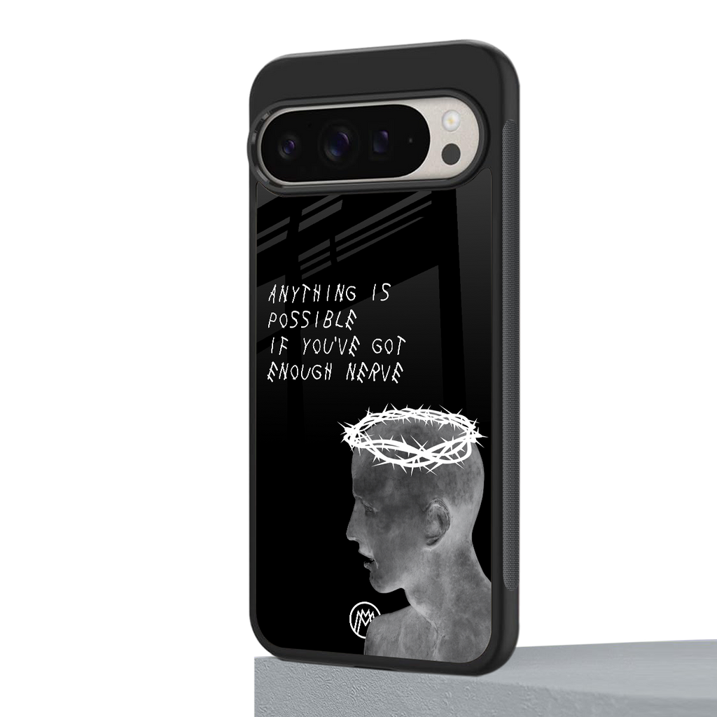 nerve back phone cover | glass case for google pixel 9 pro xl