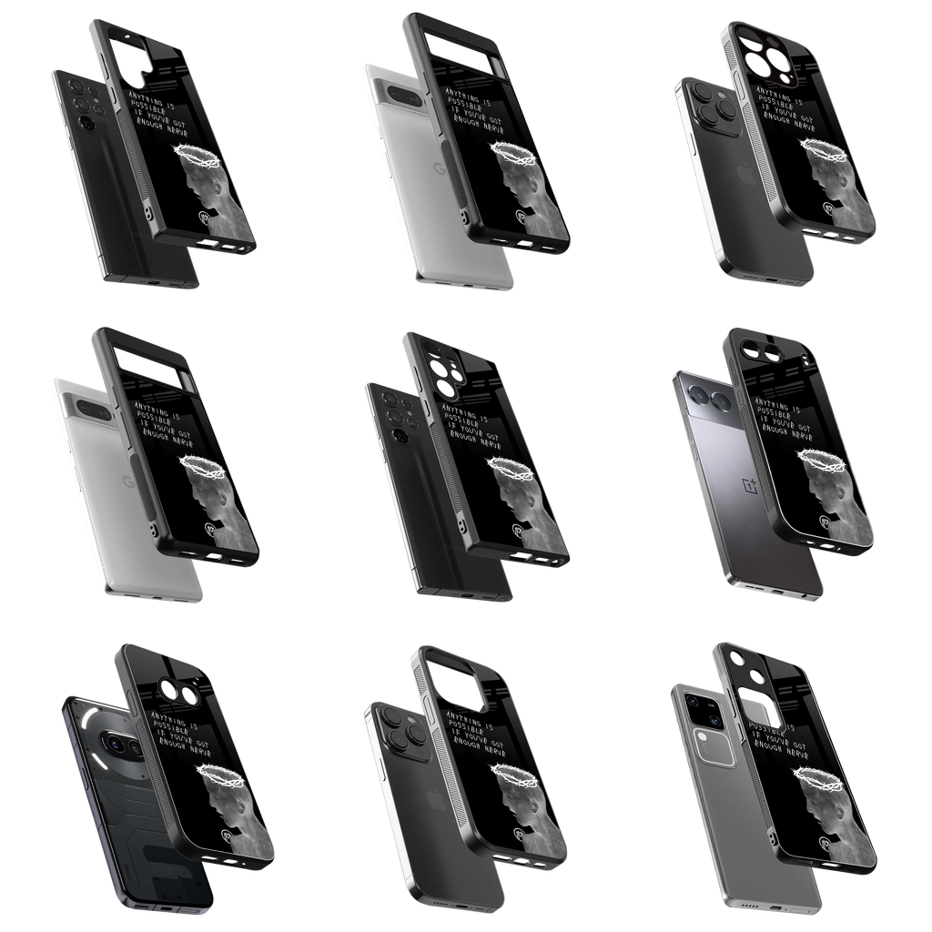 Durable Glass Back Mobile Case for iPhone, Samsung, OnePlus, Google Pixel, Redmi, Vivo, Oppo