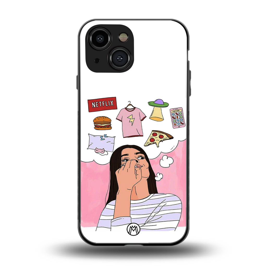 netflix and chill back phone cover | glass case for iphone 13 mini