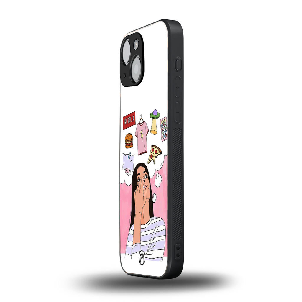 netflix and chill back phone cover | glass case for iphone 13 mini