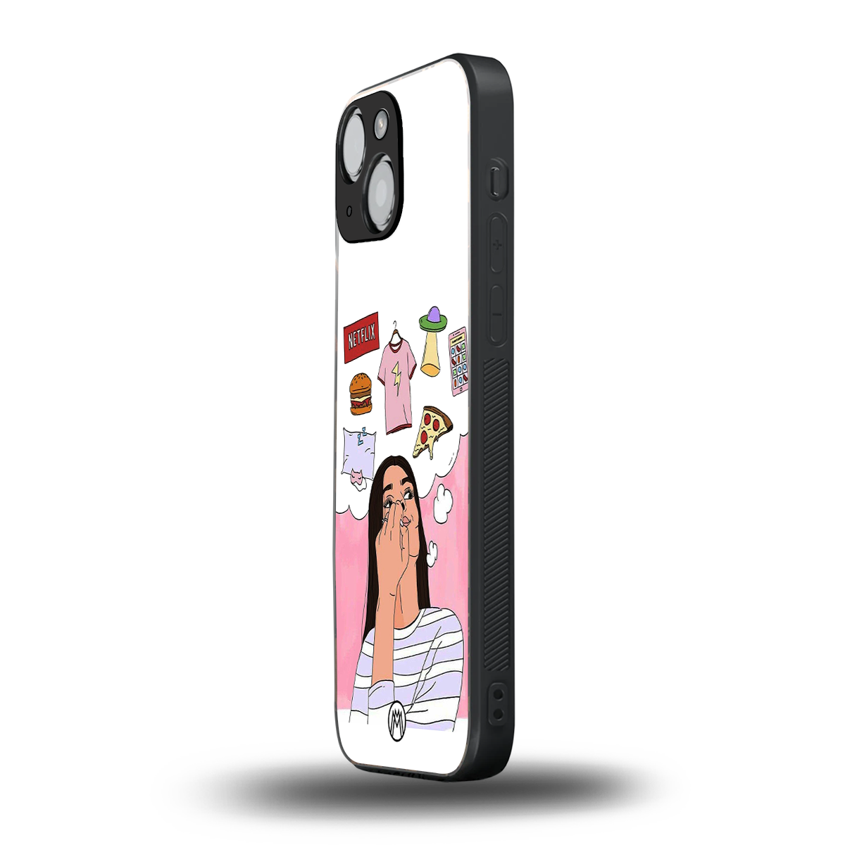 netflix and chill back phone cover | glass case for iphone 13 mini