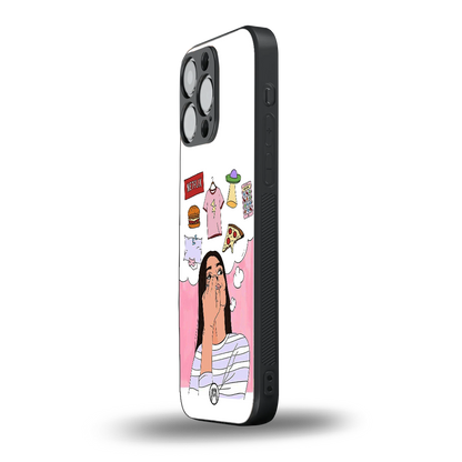 netflix and chill back phone cover | glass case for iphone 13 pro max