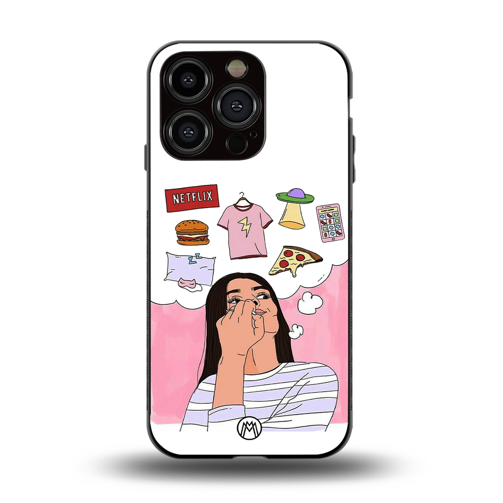netflix and chill back phone cover | glass case for iphone 13 pro
