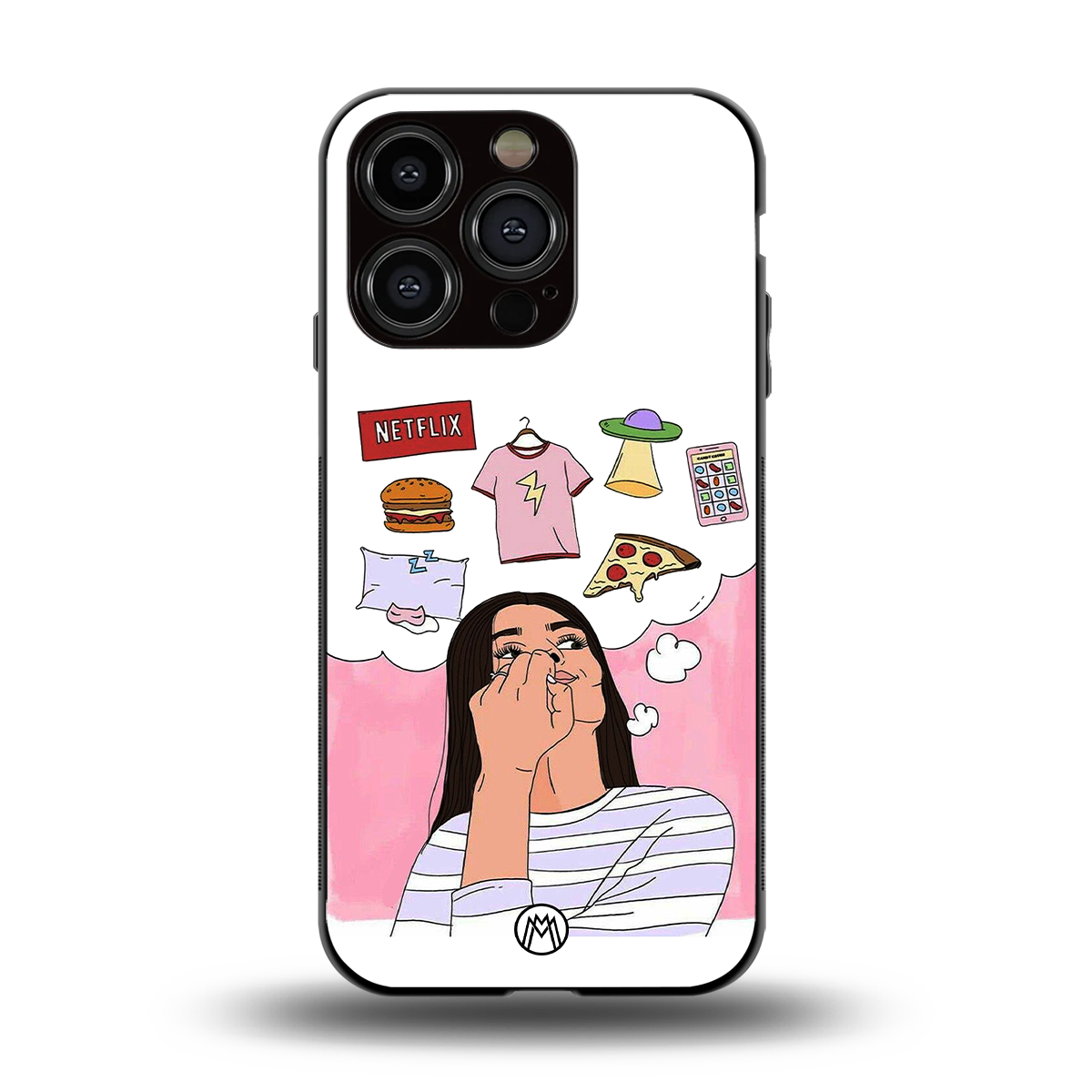 netflix and chill back phone cover | glass case for iphone 13 pro