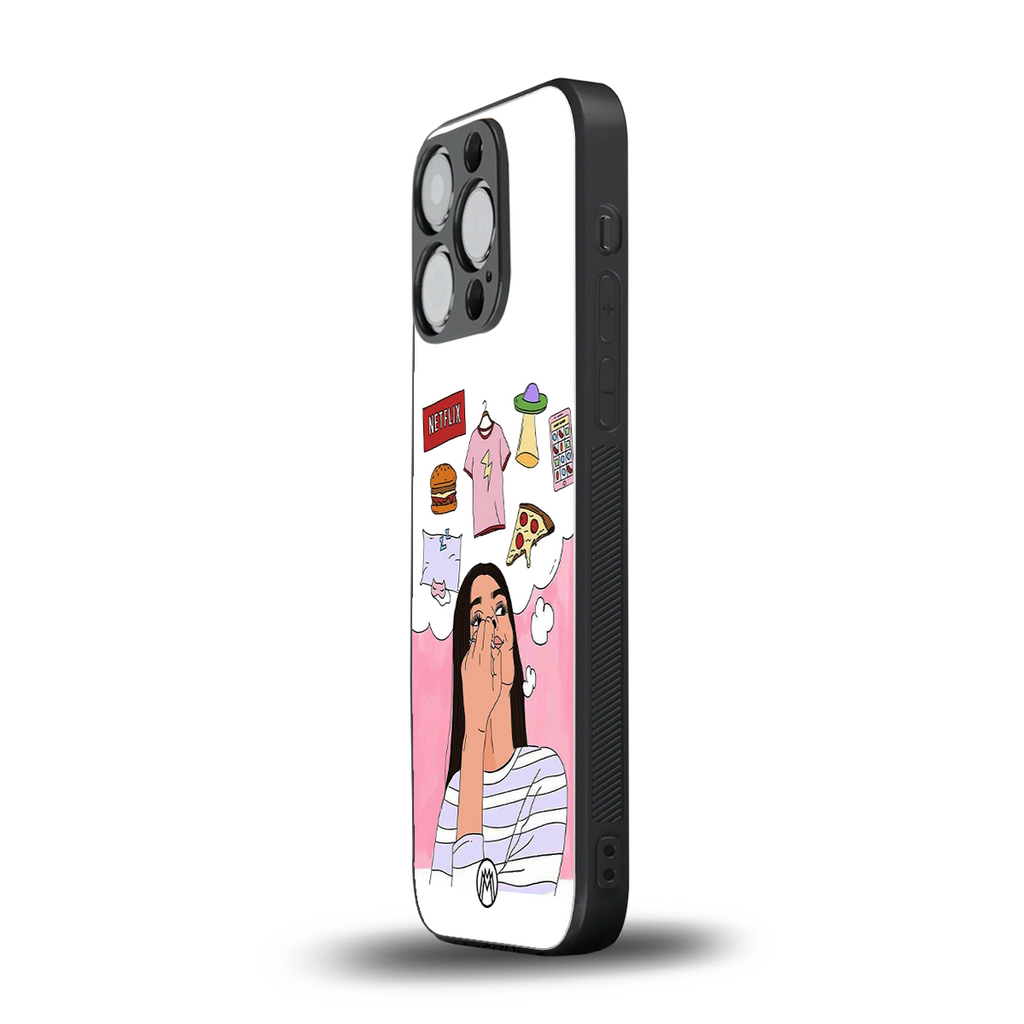 netflix and chill back phone cover | glass case for iphone 13 pro
